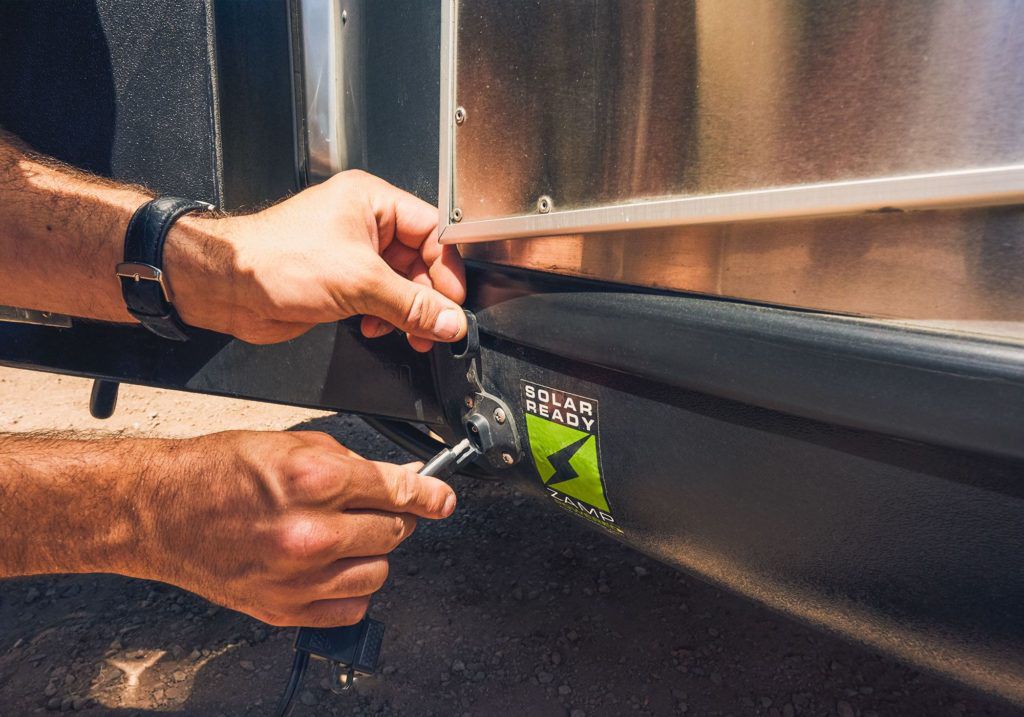 Installing a Zamp Solar portable solar panel on an Airstream RV