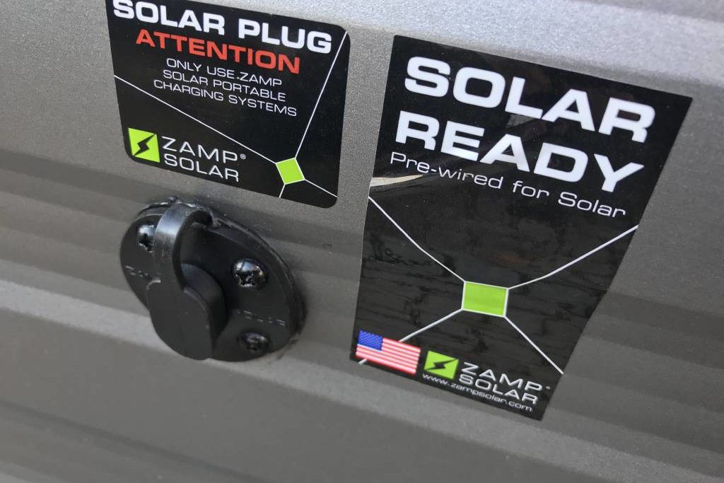 Solar Ready Port on RV Zamp Solar Branded